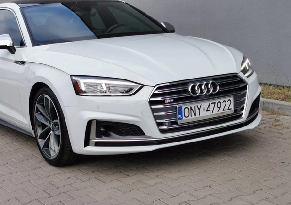 Audi S5 cena 157000 przebieg: 92000, rok produkcji 2017 z Nysa małe 436